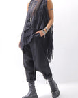【studio b3】 HAND-MADE MIXED COTTON TOP MPB1881_BLACK