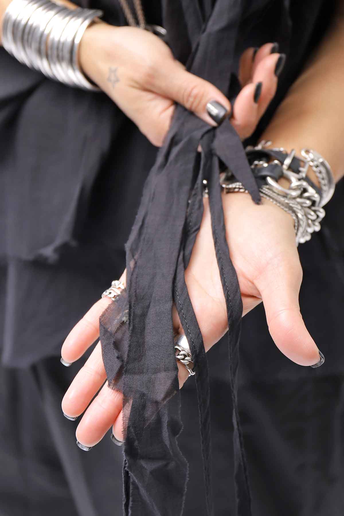 【studio b3】 HAND-MADE MIXED COTTON TOP MPB1881_BLACK