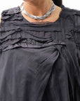 【studio b3】 HAND-MADE MIXED COTTON TOP MPB1881_BLACK