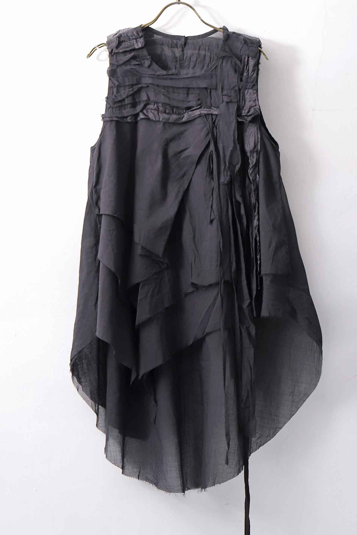 【studio b3】 HAND-MADE MIXED COTTON TOP MPB1881_BLACK