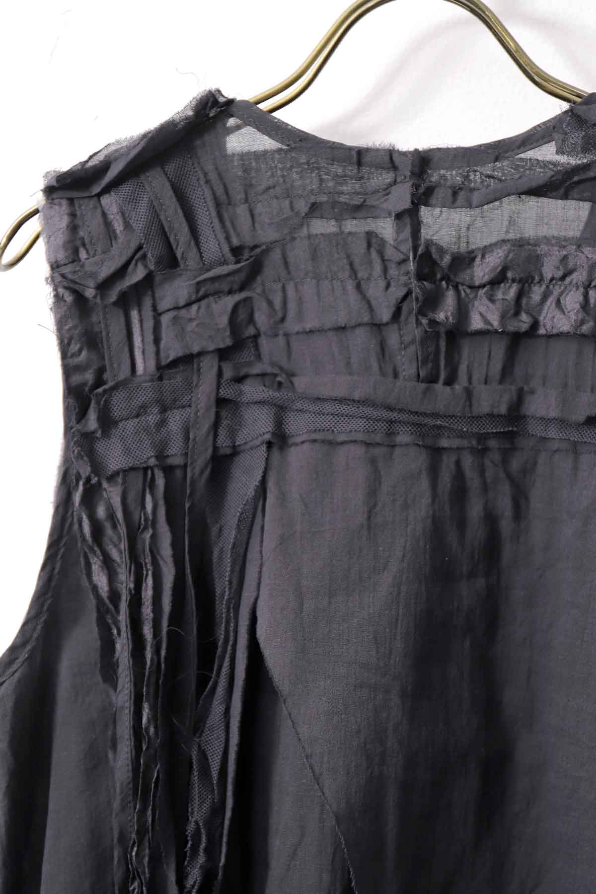 【studio b3】 HAND-MADE MIXED COTTON TOP MPB1881_BLACK