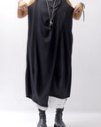 【RUNDHOLZ】 FRONT FLAP COTTON LONG TOP DRESS 337 0911_BLACK