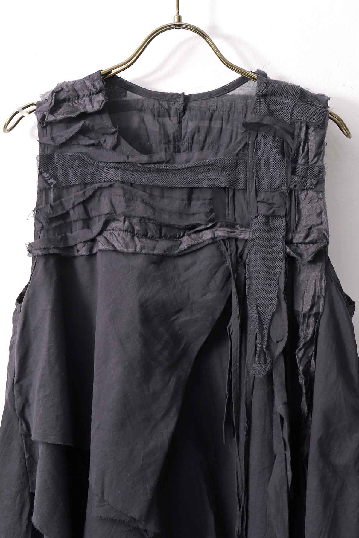 【studio b3】 HAND-MADE MIXED COTTON TOP MPB1881_BLACK
