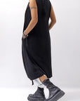 【RUNDHOLZ】 FRONT FLAP COTTON LONG TOP DRESS 337 0911_BLACK