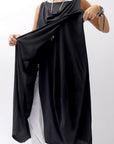 【RUNDHOLZ】 FRONT FLAP COTTON LONG TOP DRESS 337 0911_BLACK