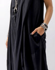 【RUNDHOLZ】 FRONT FLAP COTTON LONG TOP DRESS 337 0911_BLACK