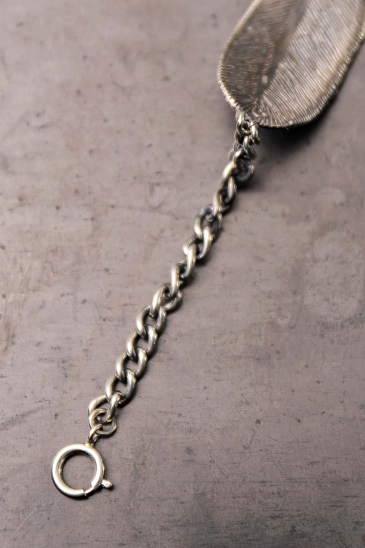 【Rusty Thought】 SILVER FEATHER CHAIN BRACELET_RT06