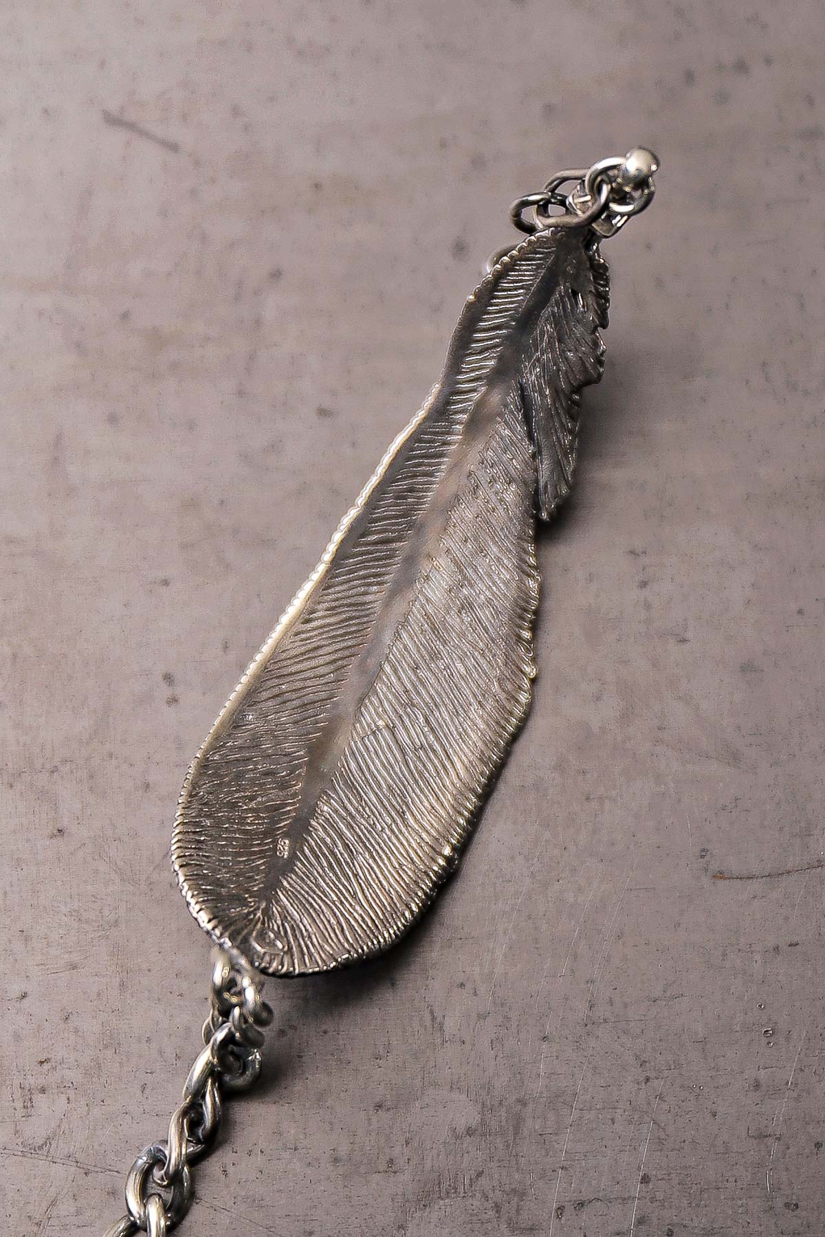【Rusty Thought】 SILVER FEATHER CHAIN BRACELET_RT06