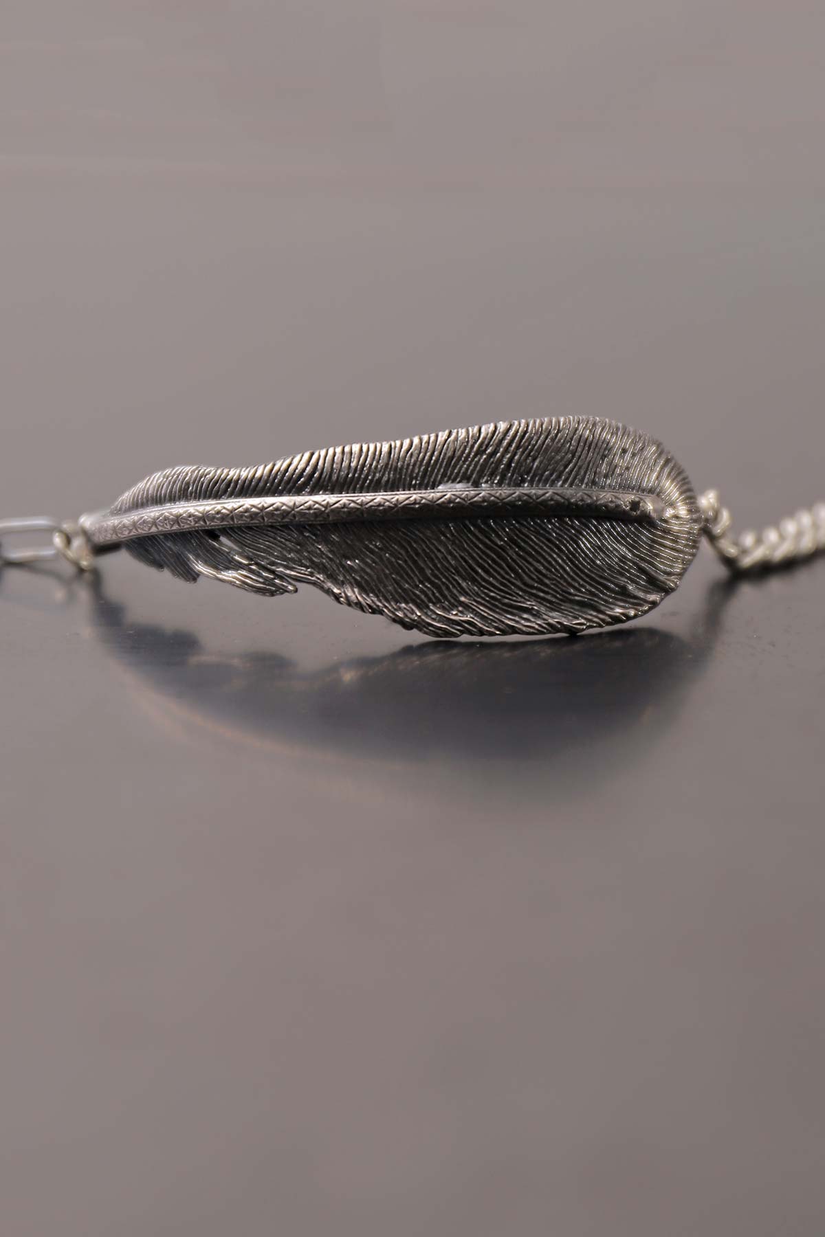 【Rusty Thought】 SILVER FEATHER CHAIN BRACELET_RT06