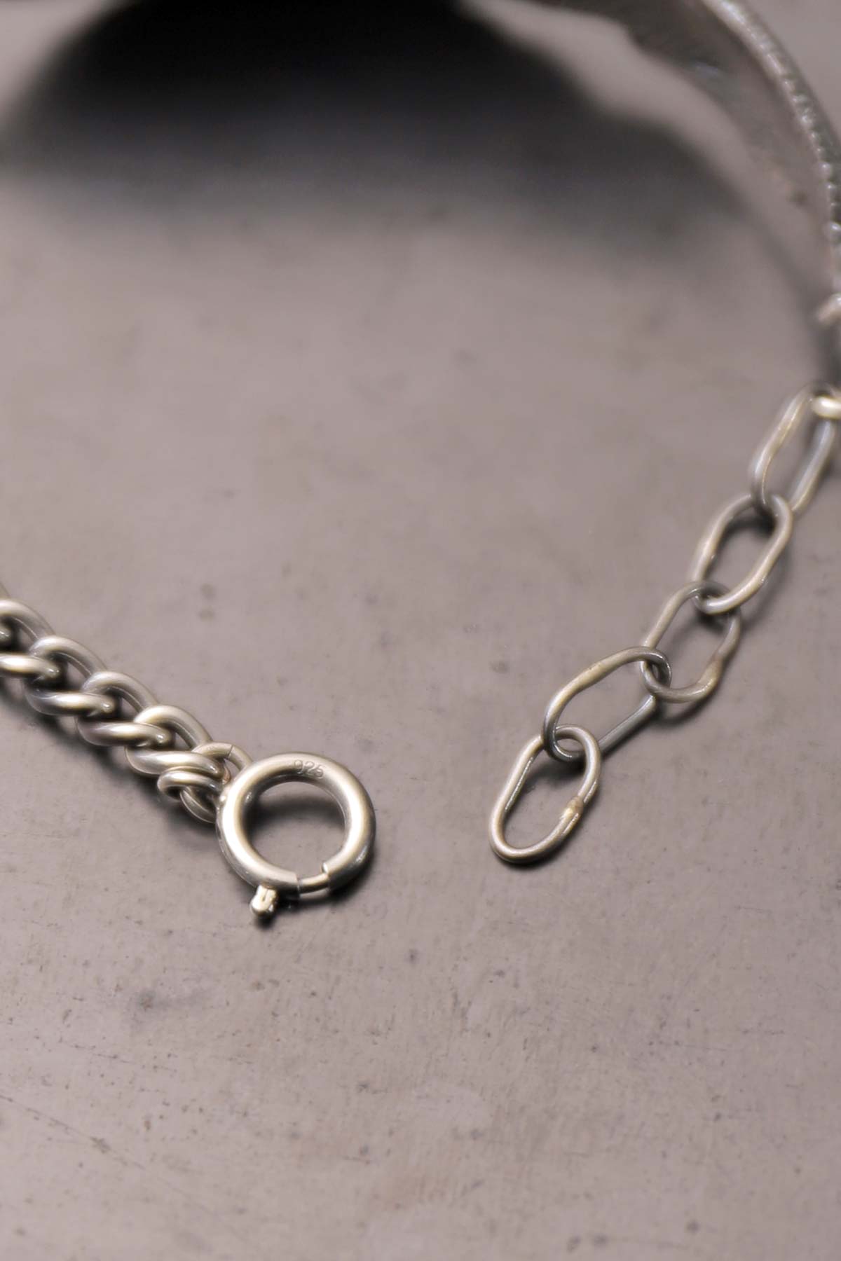 【Rusty Thought】 SILVER FEATHER CHAIN BRACELET_RT06