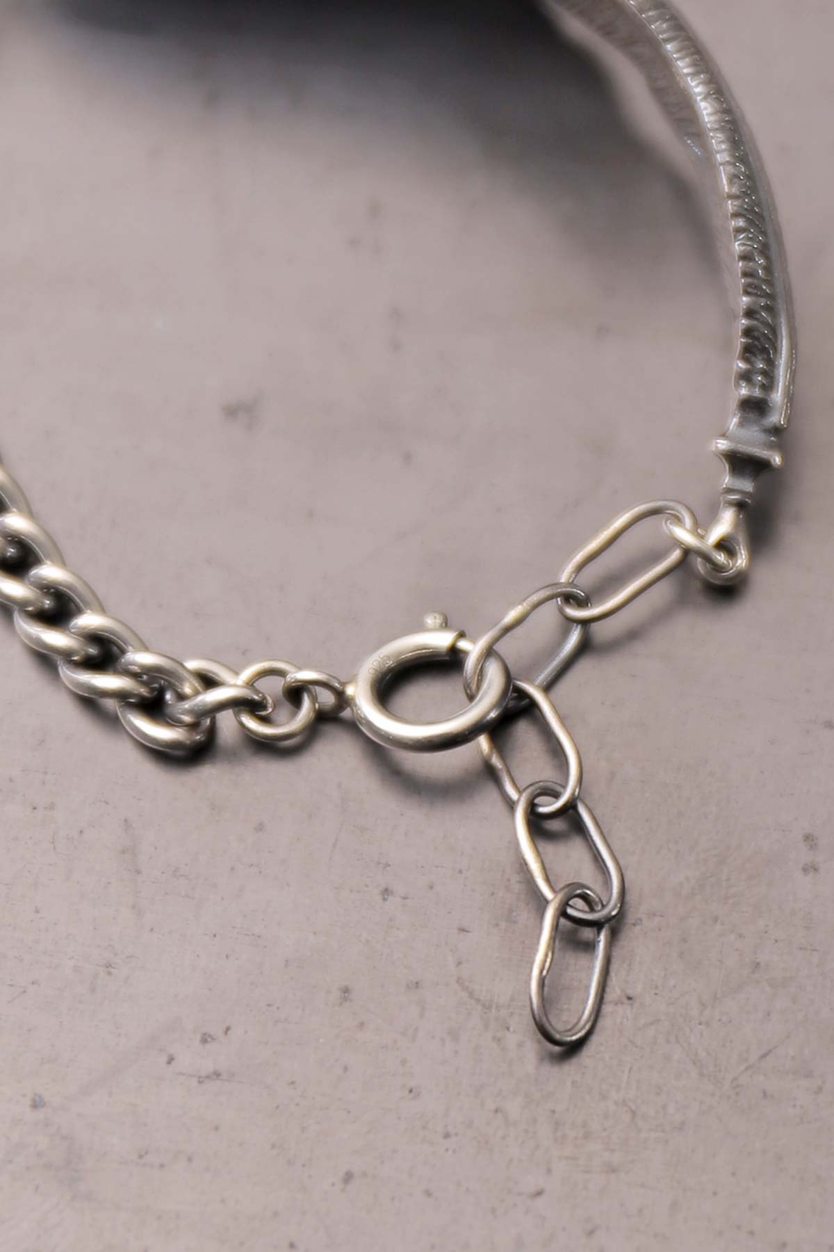 【Rusty Thought】 SILVER FEATHER CHAIN BRACELET_RT06