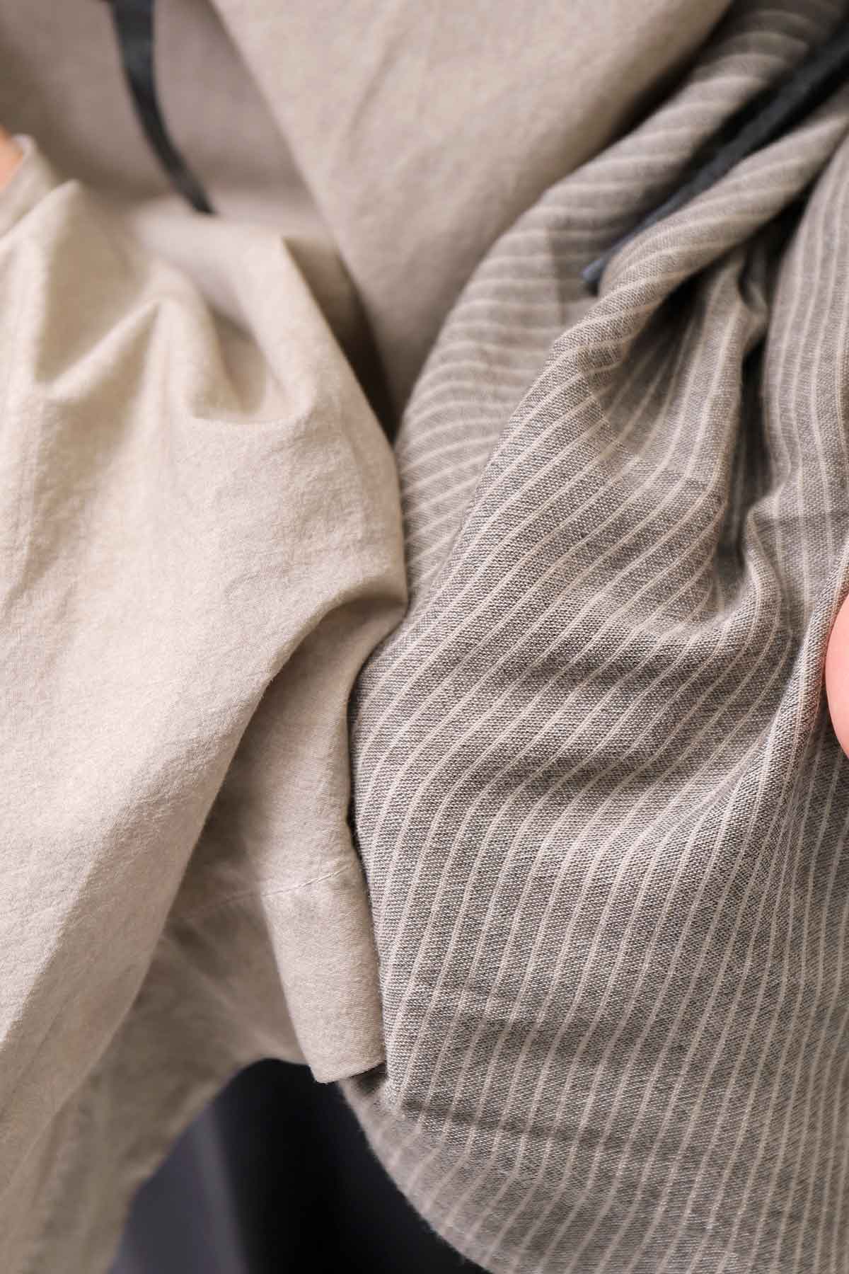 【studio b3】 SIDE SLIT BUTTON HALF SLEEVE SHIRT NB2078_SAND OLD DYE