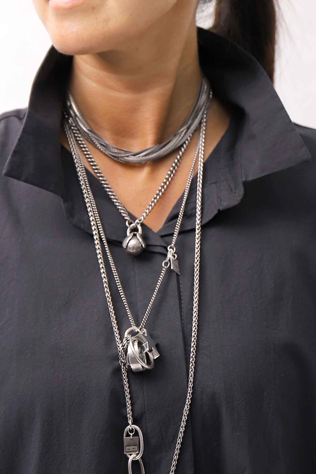 【studio b3】 SIDE SLIT BUTTON HALF SLEEVE SHIRT NB2078_BLACK