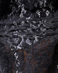 【NOSTRASANTISSIMA】 STRETCH COTTON LACY COVER DRESS C152_BLACK