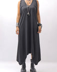 【Primordial is Primitive】 SLEEVELESS LONG DRESS 533RO_BLACK