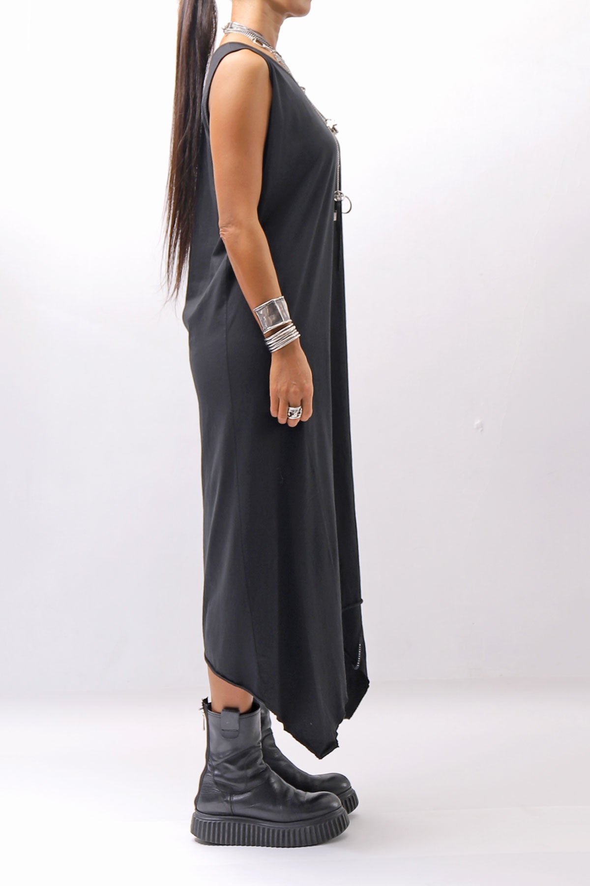 【Primordial is Primitive】 SLEEVELESS LONG DRESS 533RO_BLACK