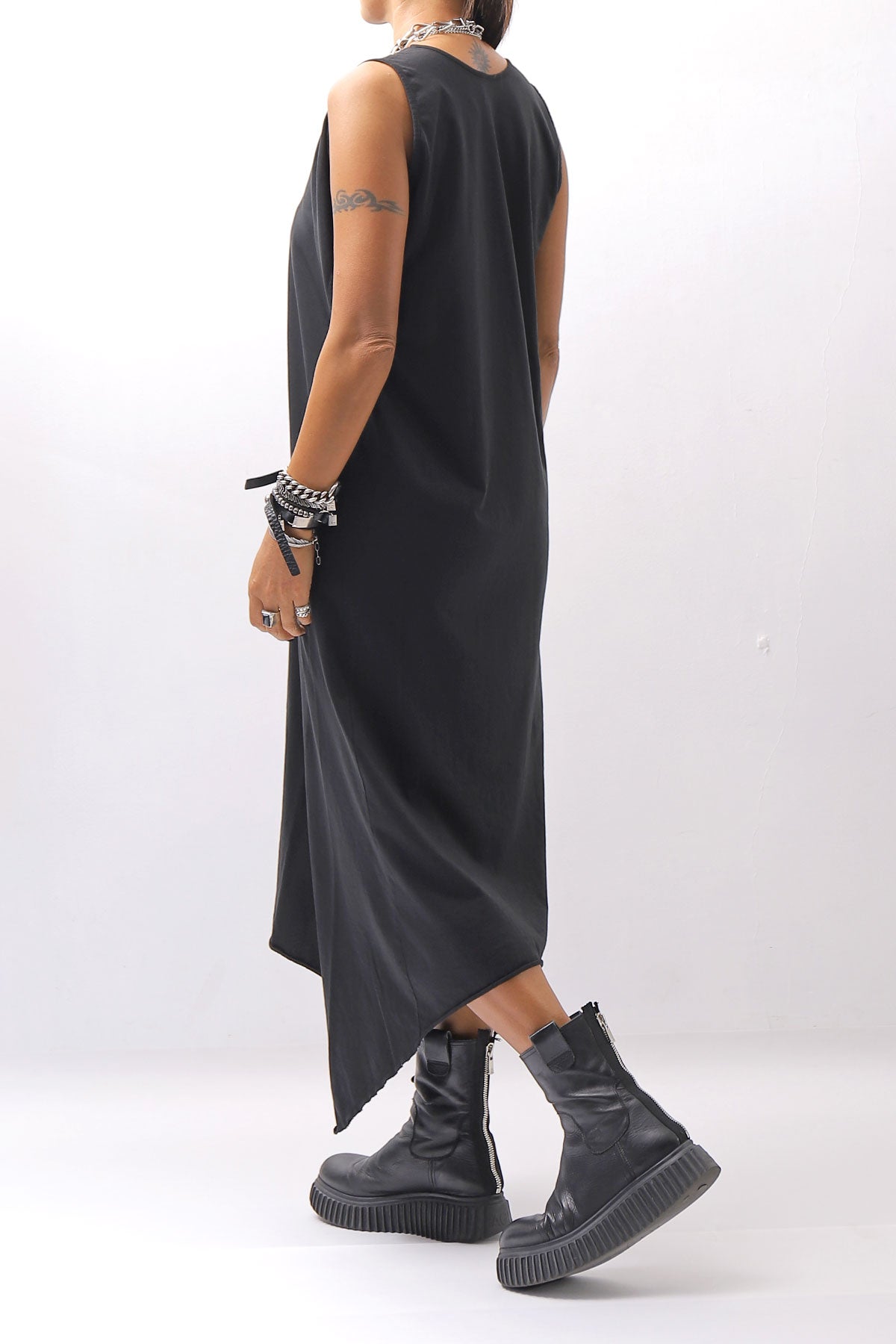 【Primordial is Primitive】 SLEEVELESS LONG DRESS 533RO_BLACK