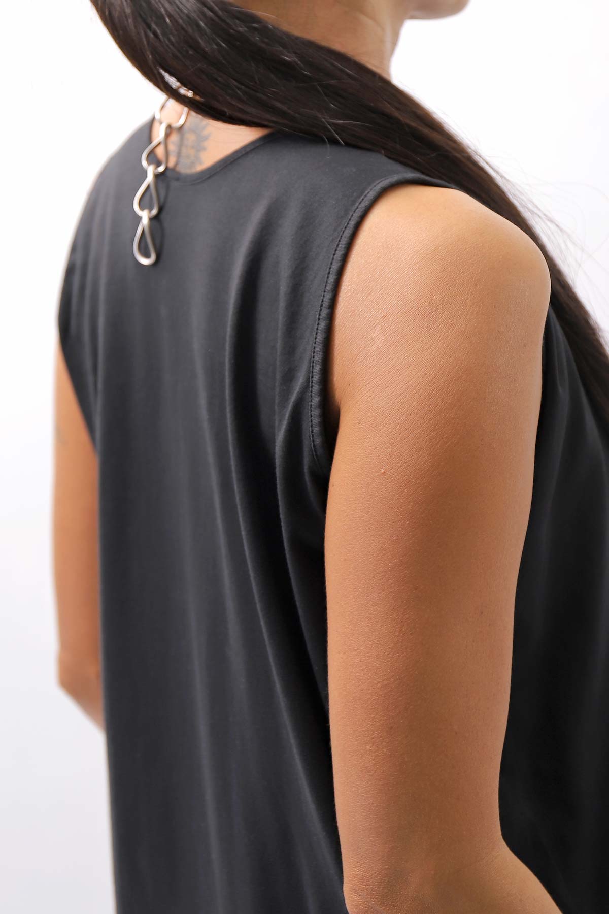 【Primordial is Primitive】 SLEEVELESS LONG DRESS 533RO_BLACK