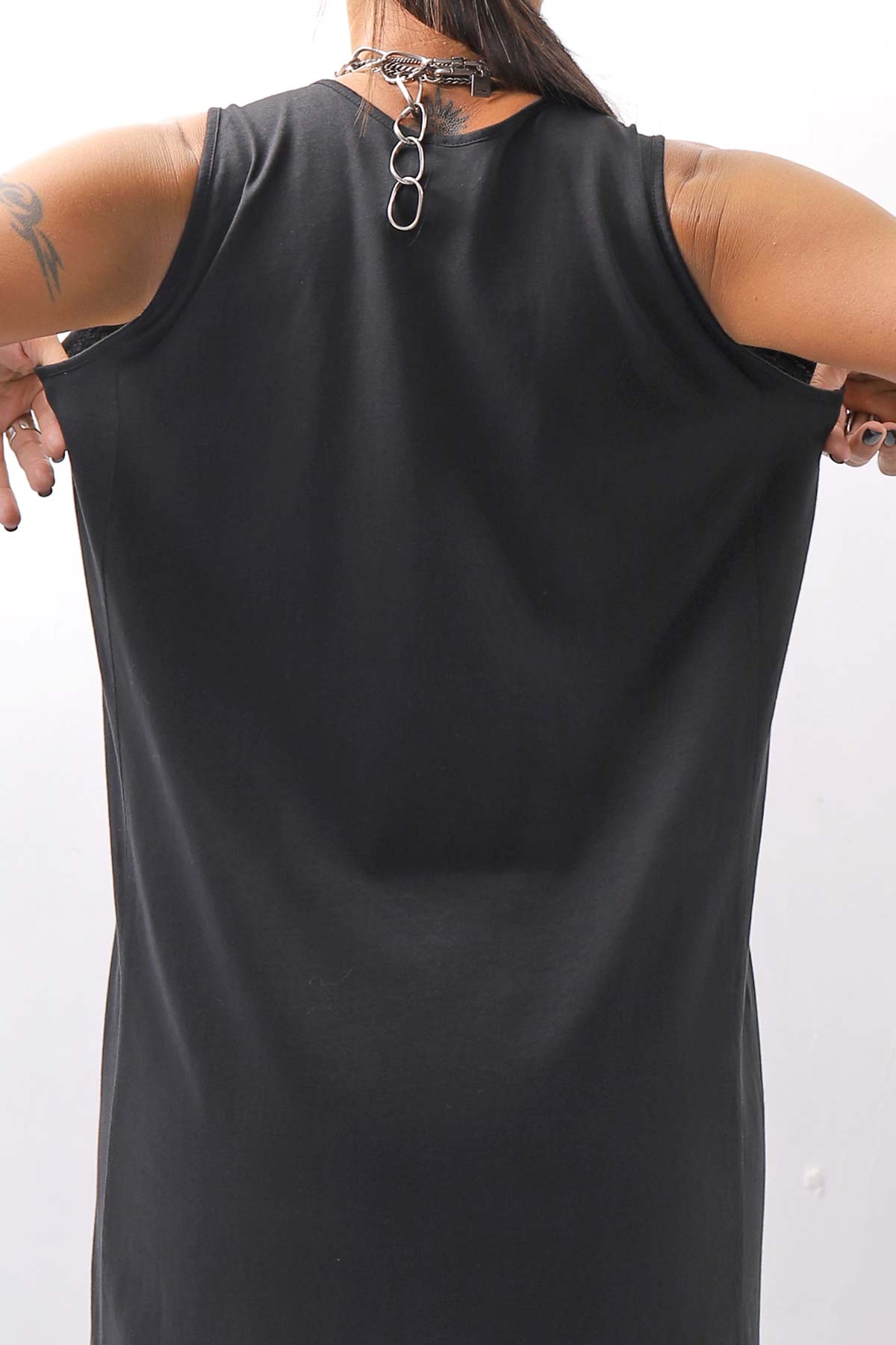 【Primordial is Primitive】 SLEEVELESS LONG DRESS 533RO_BLACK