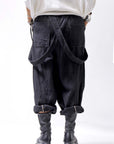 【bajra】 UNISEX LINEN SHOULDER PANTS 148QP03_BLACK