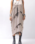 【NOSTRASANTISSIMA】 TONG TANK LONG DRESS A134_BEIGE DYE