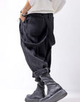 【bajra】 UNISEX LINEN SHOULDER PANTS 148QP03_BLACK