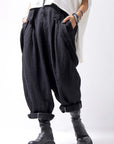 【bajra】 UNISEX LINEN SHOULDER PANTS 148QP03_BLACK