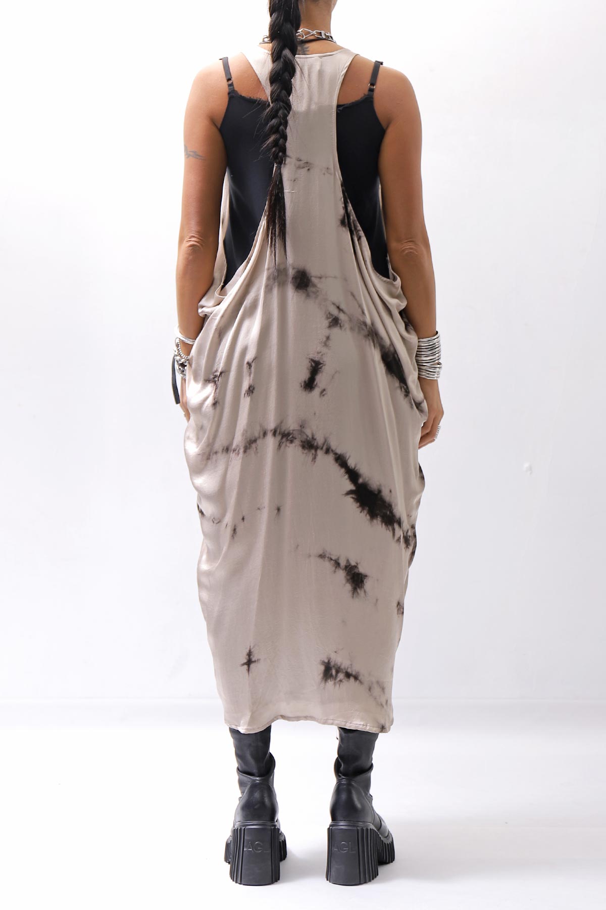 【NOSTRASANTISSIMA】 TONG TANK LONG DRESS A134_BEIGE DYE