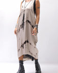 【NOSTRASANTISSIMA】 TONG TANK LONG DRESS A134_BEIGE DYE