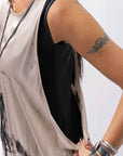 【NOSTRASANTISSIMA】 TONG TANK LONG DRESS A134_BEIGE DYE