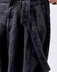 【bajra】 UNISEX LINEN SHOULDER PANTS 148QP03_BLACK