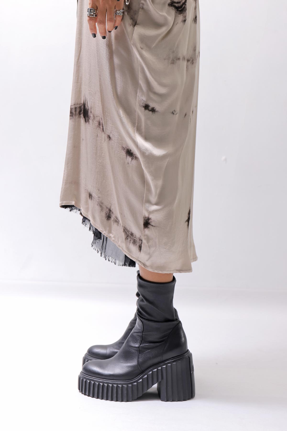 【NOSTRASANTISSIMA】 TONG TANK LONG DRESS A134_BEIGE DYE