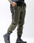 【thom/krom】 UNISEX STRETCH RIB PANTS MST402_HUNT GREEN