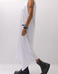 【Primordial is Primitive】 SLEEVELESS LONG DRESS 533RO_WHITE