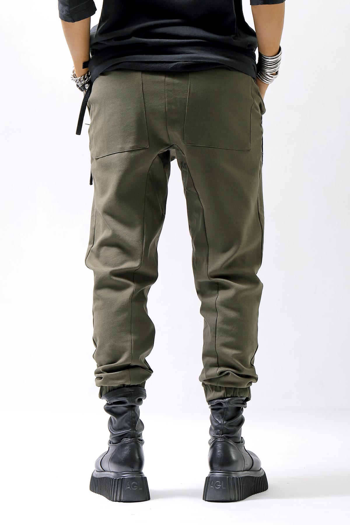 【thom/krom】 UNISEX STRETCH RIB PANTS MST402_HUNT GREEN