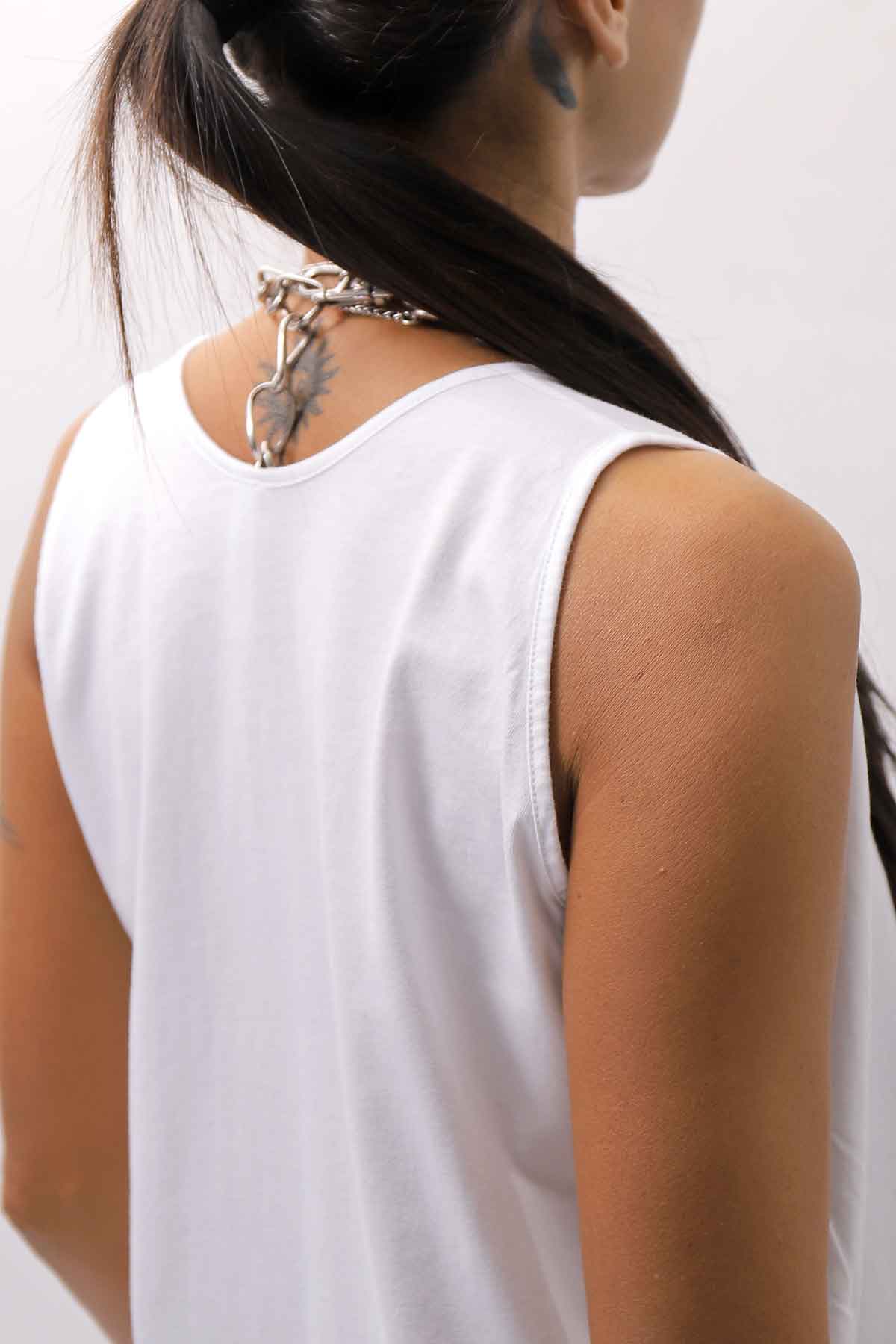 【Primordial is Primitive】 SLEEVELESS LONG DRESS 533RO_WHITE