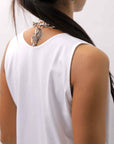 【Primordial is Primitive】 SLEEVELESS LONG DRESS 533RO_WHITE