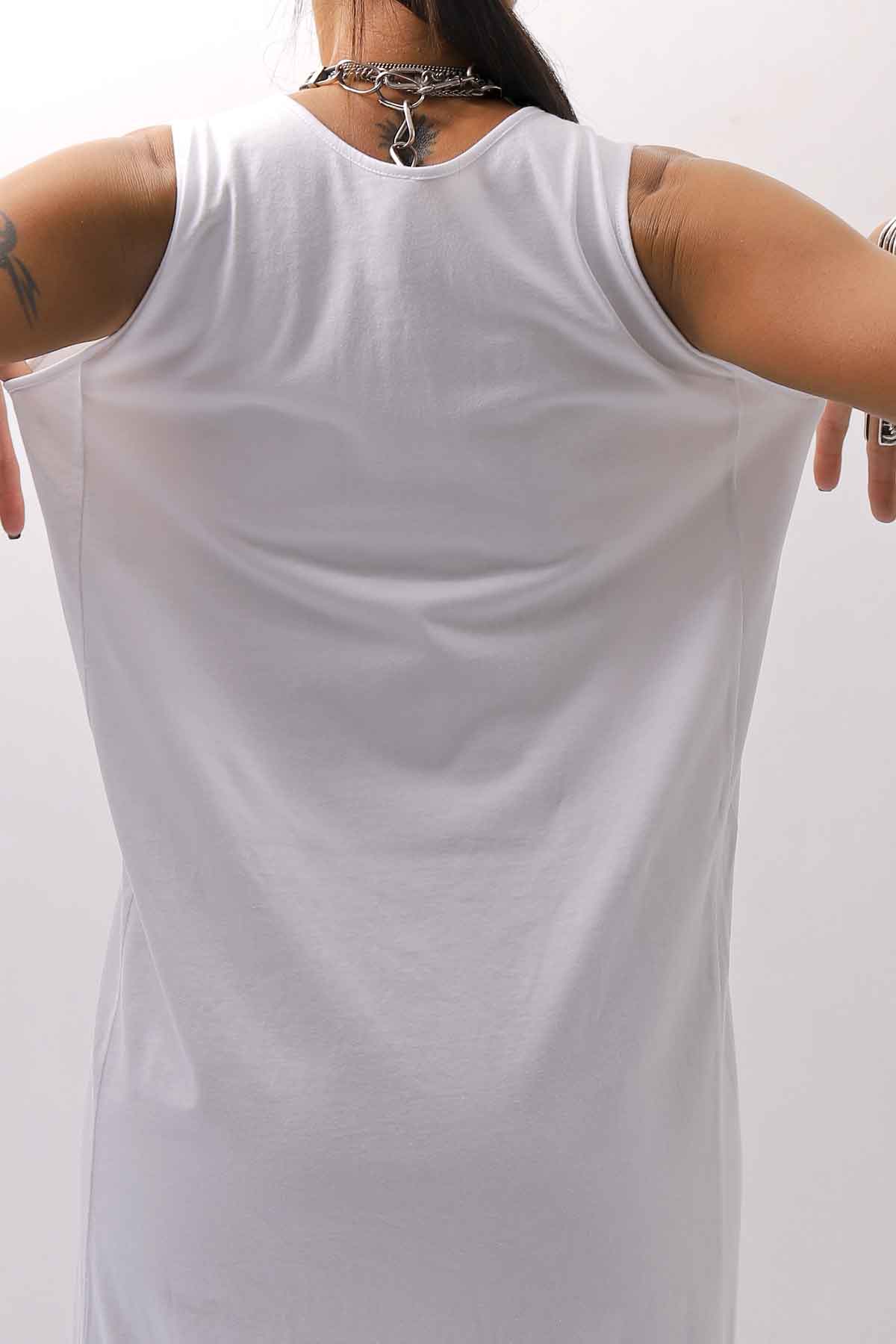 【Primordial is Primitive】 SLEEVELESS LONG DRESS 533RO_WHITE