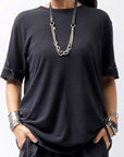 【GOTI】 MIXED CHAIN＆LEATHER NECKLACE_CN1978