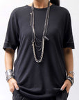 【GOTI】 MIXED CHAIN＆LEATHER NECKLACE_CN1978