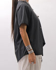【Primordial is Primitive】 ASYMMETRY COTTON TEE 253RO_BLACK