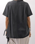 【Primordial is Primitive】 ASYMMETRY COTTON TEE 253RO_BLACK