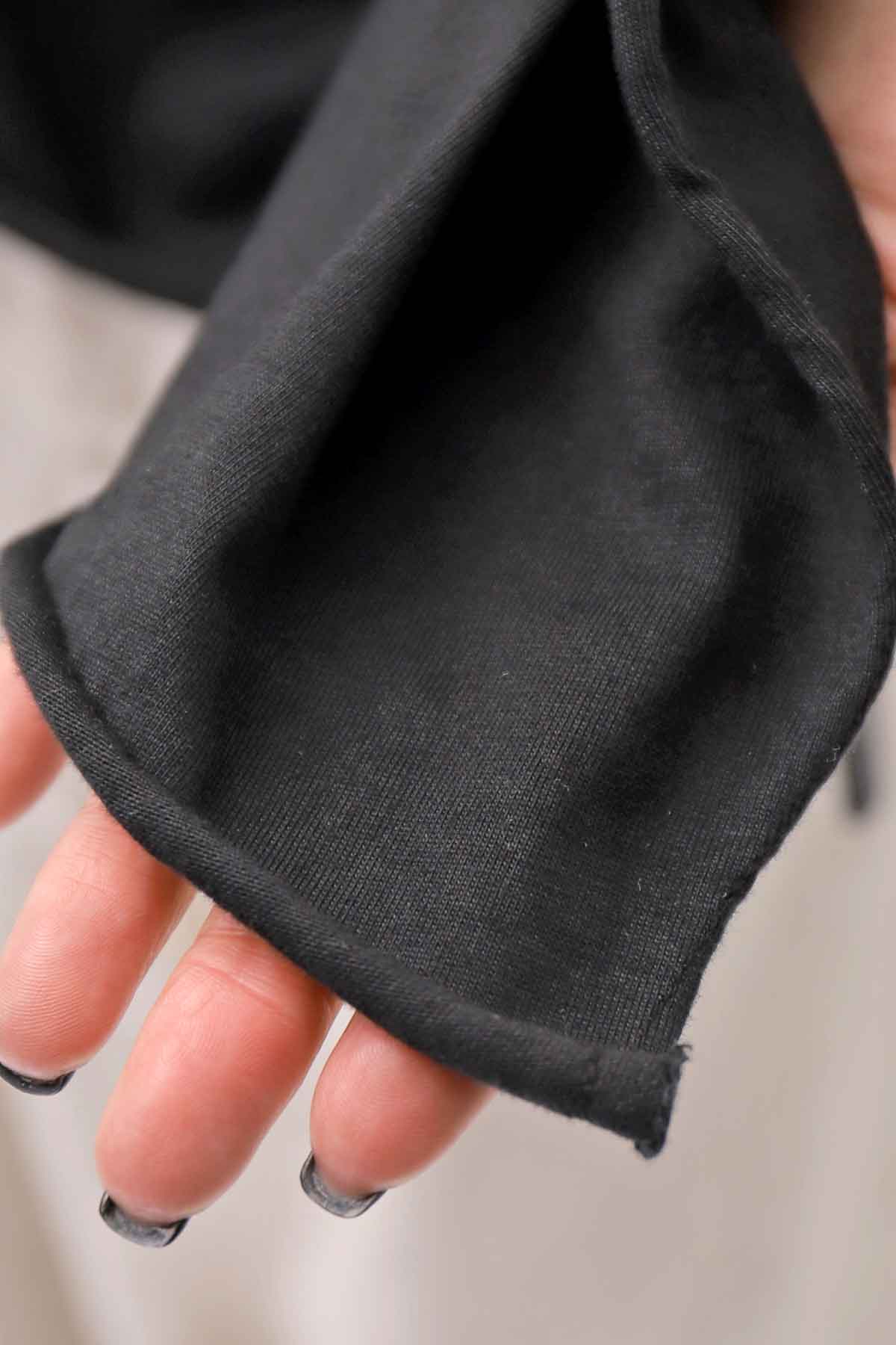 【Primordial is Primitive】 ASYMMETRY COTTON TEE 253RO_BLACK