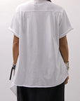 【Primordial is Primitive】 ASYMMETRY COTTON TEE 253RO_WHITE