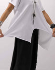 【Primordial is Primitive】 ASYMMETRY COTTON TEE 253RO_WHITE