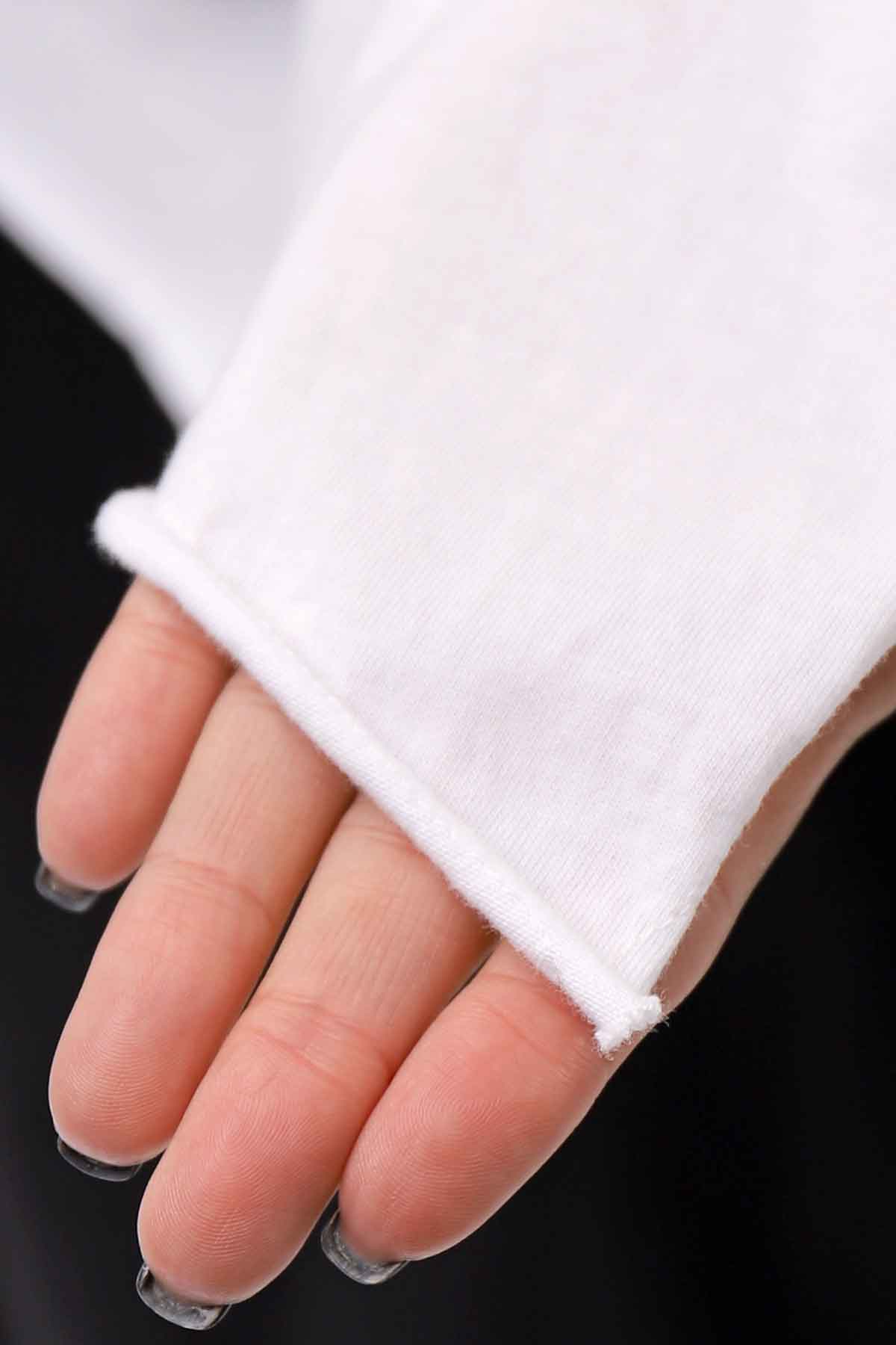 【Primordial is Primitive】 ASYMMETRY COTTON TEE 253RO_WHITE