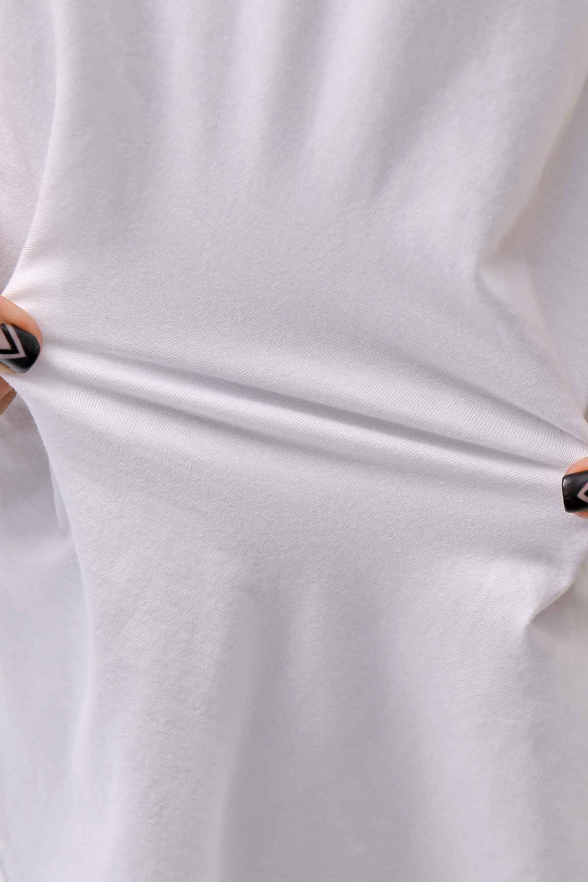 【Primordial is Primitive】 ASYMMETRY COTTON TEE 253RO_WHITE