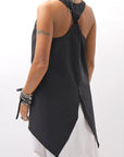 【Primordial is Primitive】 BACK CROSSED TANK TOP 413AL_BLACK