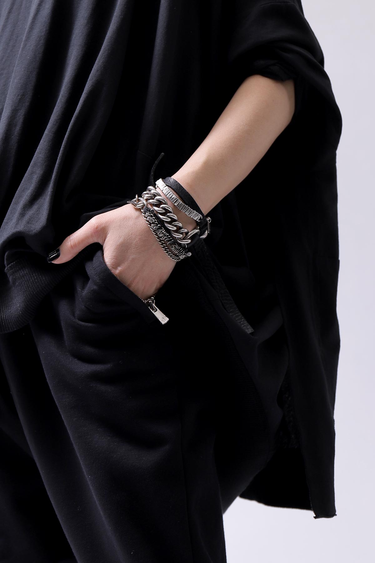 【GOTI】 GOTI CHAIN LEATHER BRACELET_BR513