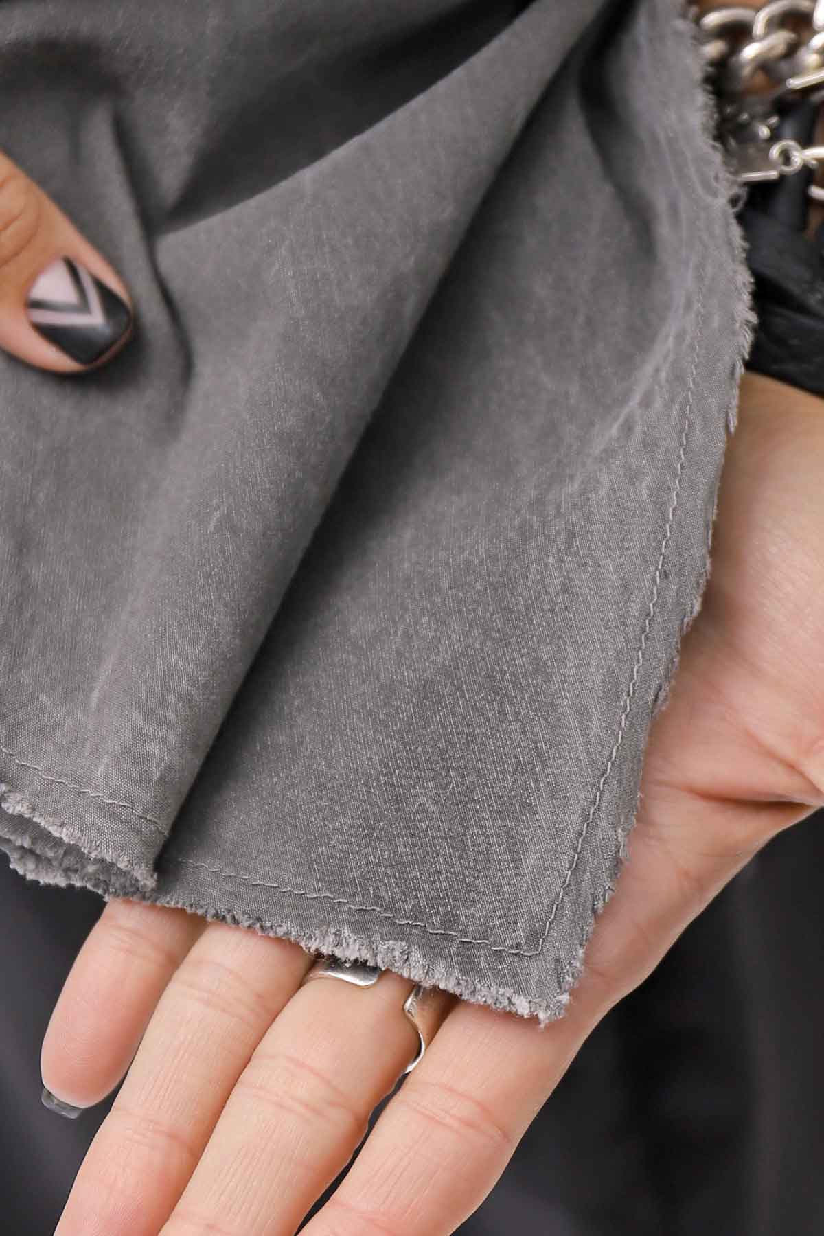 【Primordial is Primitive】 BACK CROSSED TANK TOP 413AL_GREY WASH